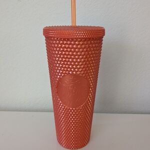Starbucks Orange Textured Tumbler